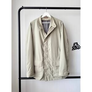 Luciano Barbera Technical Trench Jacket Coat Beige